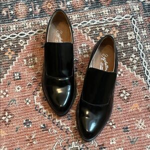 Seychelles Black Patent Leather Loafers